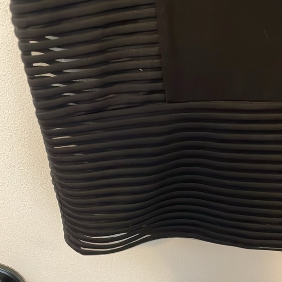 CACHE Black Zipper Sheer Panel Pencil Skirt - Picture 3 of 5